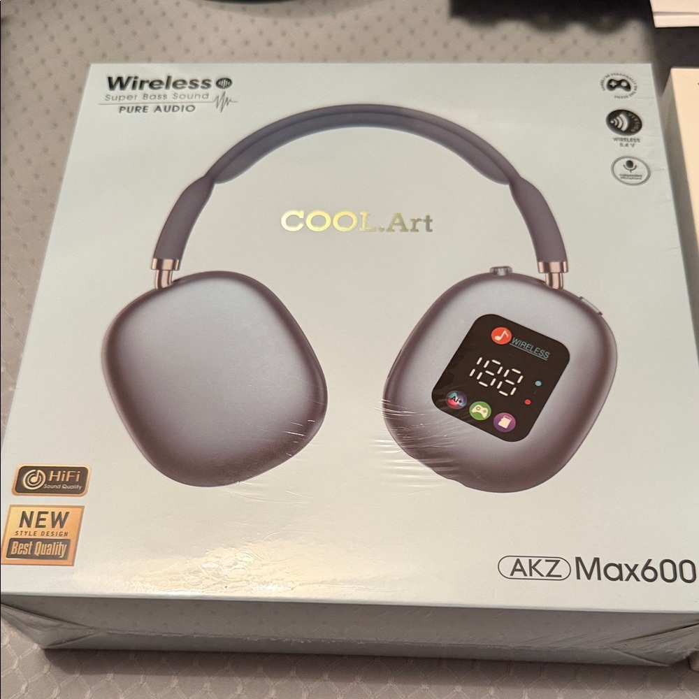 Brand new COOL Art Wireless Headphones blue color.